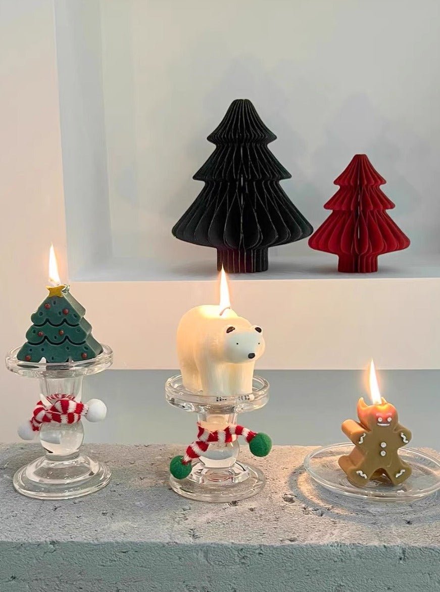 4 Pcs - Christmas Figures Decorative Soy Wax Candles ( $12.5 Each ) -