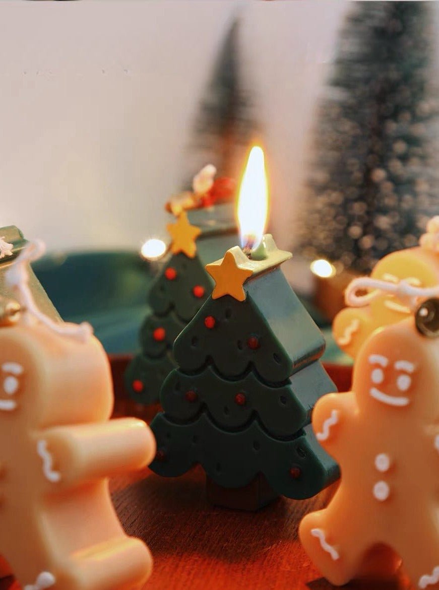 4 Pcs - Christmas Figures Decorative Soy Wax Candles ( $12.5 Each ) -