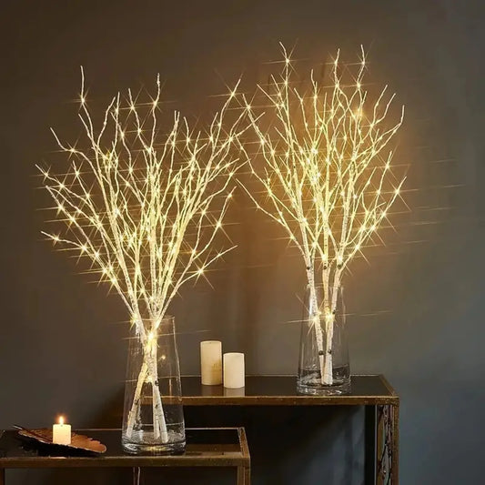 1 PC White Birch Branch Light LED Festive Lights Battery Operated For