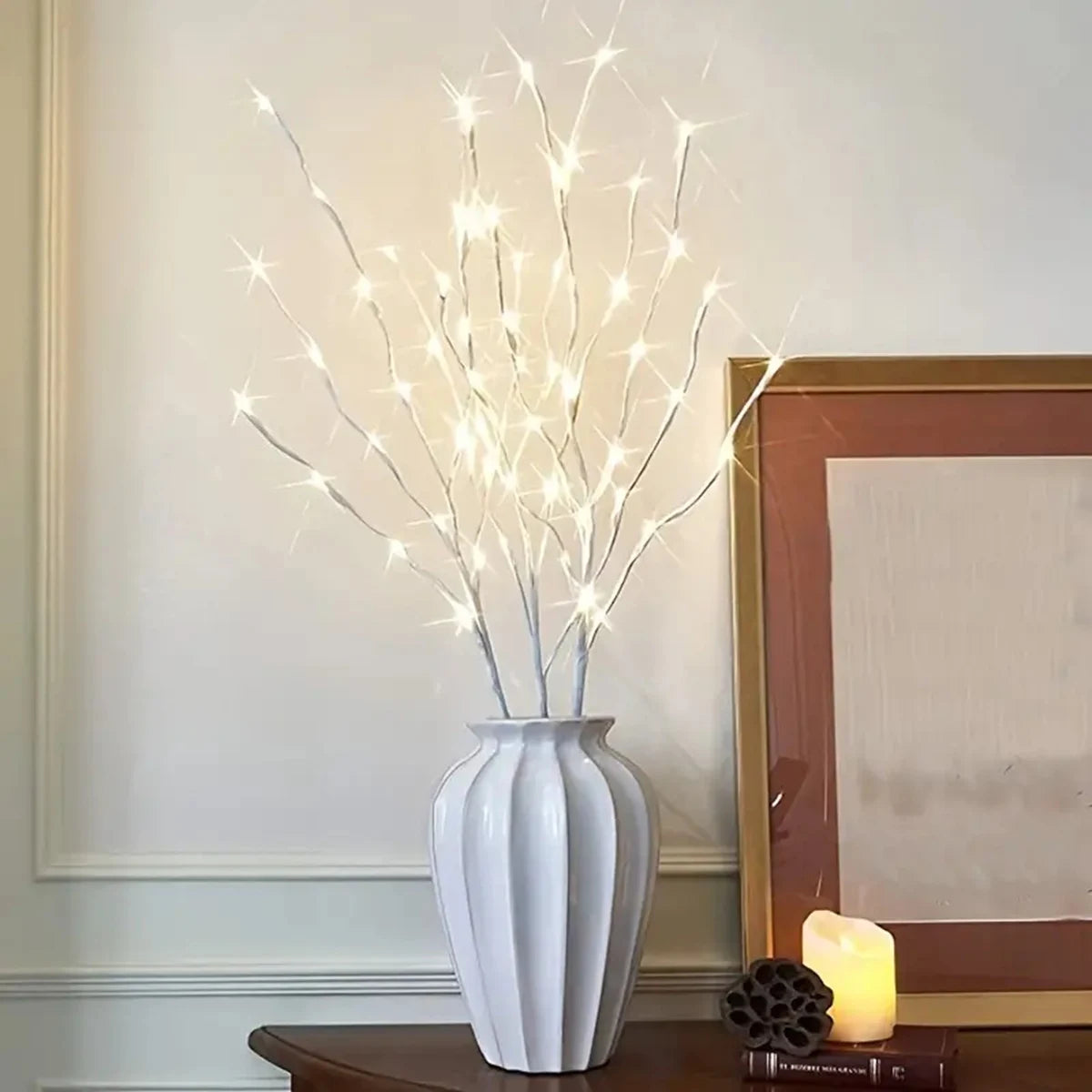 1 PC White Birch Branch Light LED Festive Lights Battery Operated For