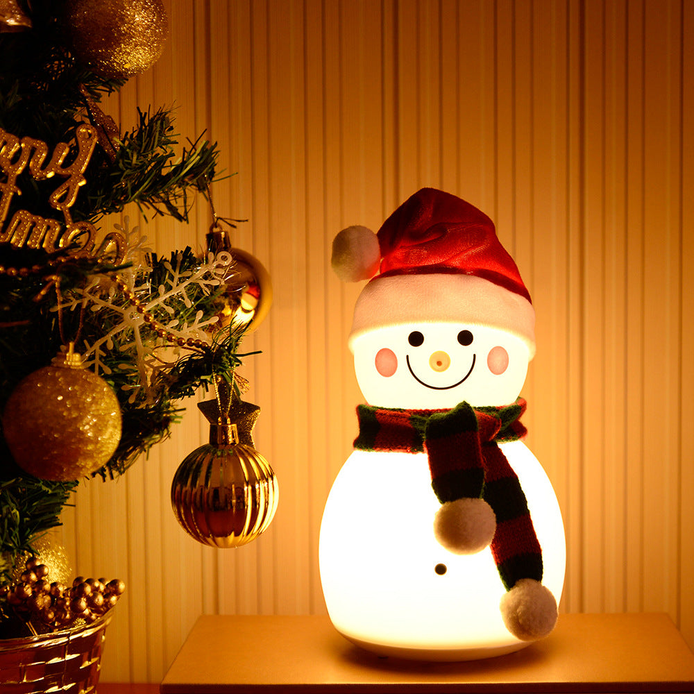 Christmas Snowman Music Night Light Rechargeable Portable