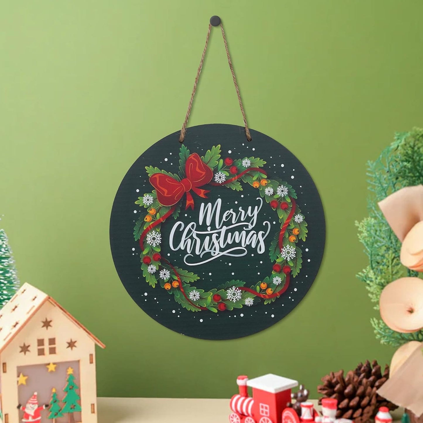 Premium Merry Christmas Printed Wall Hanging/Door Hanging