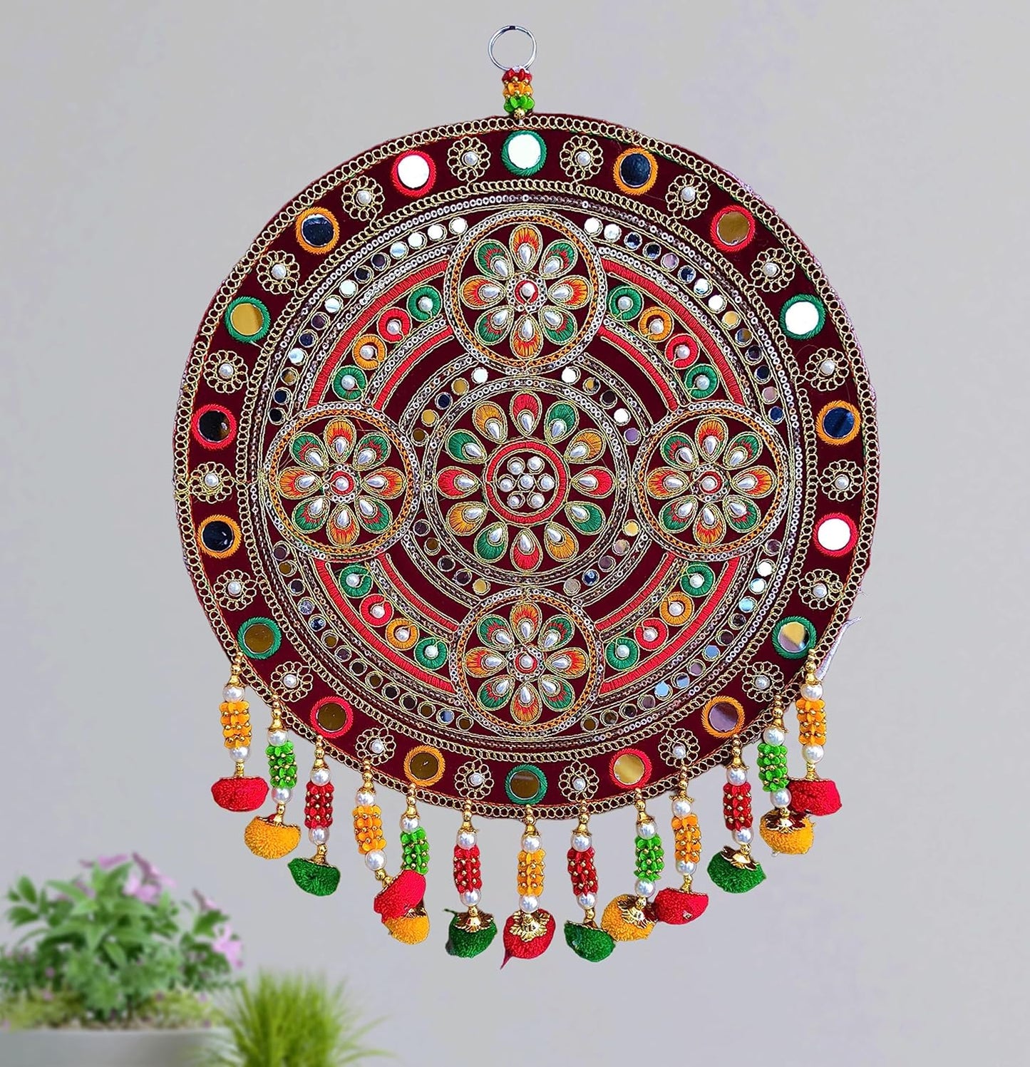 Velvet Traditional Christmas Decoration Handicraft Wall Hanging